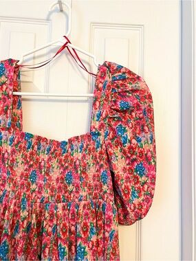 Zara Floral Textured Mini Dress